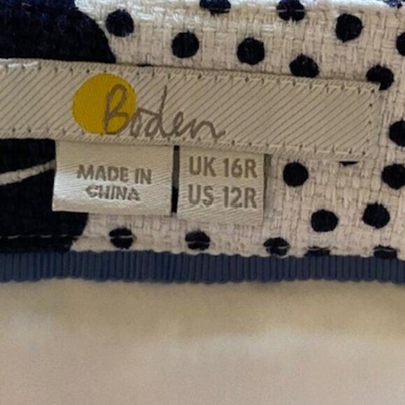 Boden White and Navy Martha Primrose Skirt 12 - Picture 2 of 3